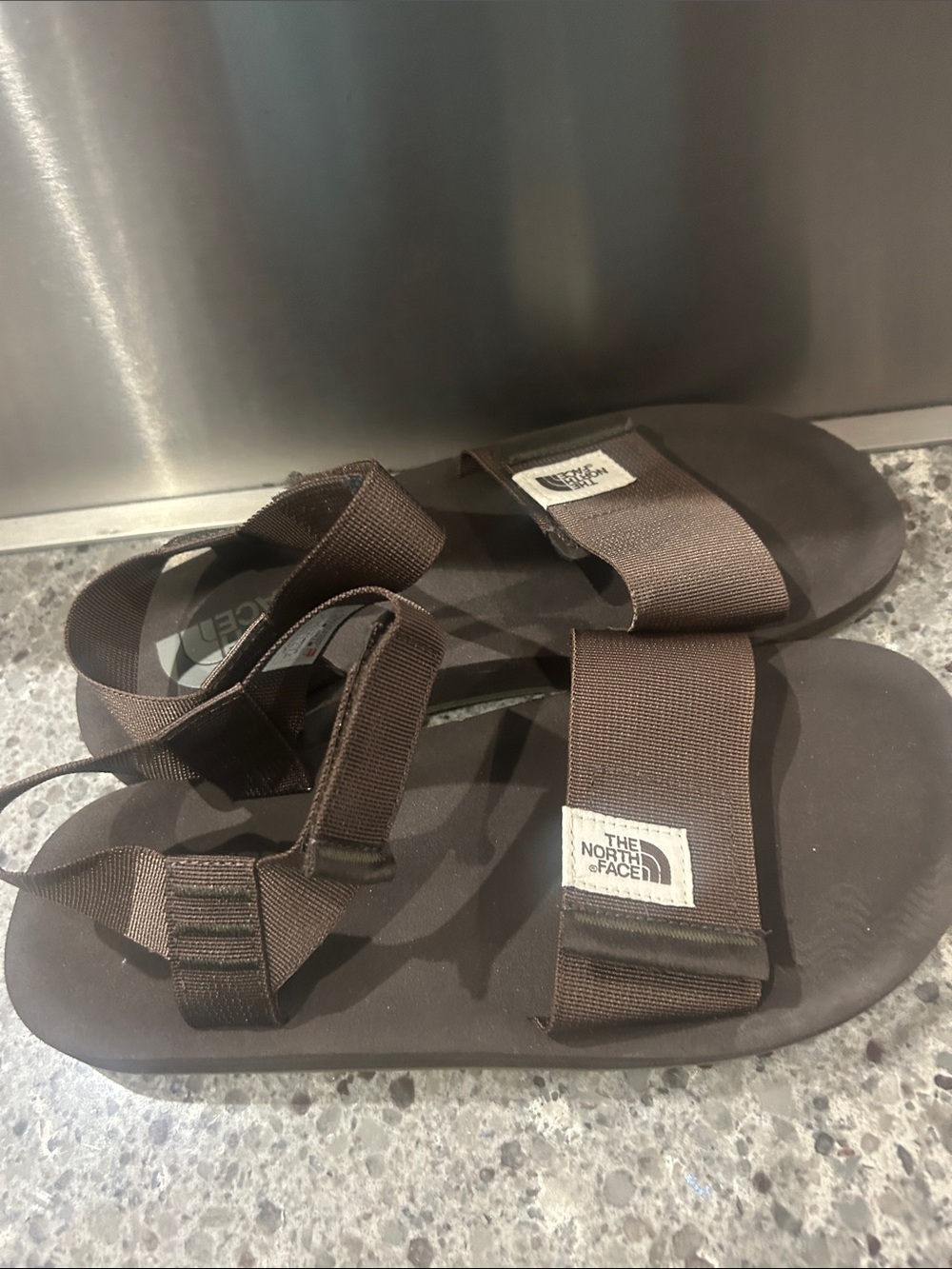 The North Face Dark Brown Strappy Slide Sandals - Picture 3 of 5